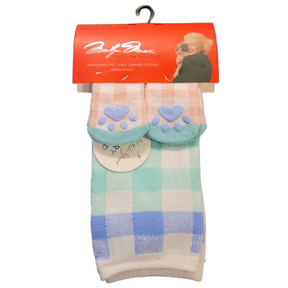 NWT! Marilyn Monroe Matching Pet & Owner Crew Socks For Small Dogs